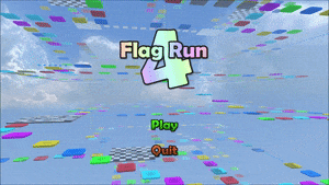 a GIF of the menu screen for the platformer