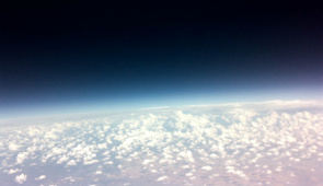 A high-altitude photo of Earth