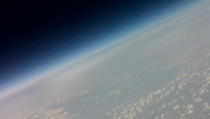 A high-altitude photo of Earth