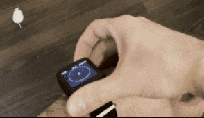 a GIF of my watch controlling a remote cat toy